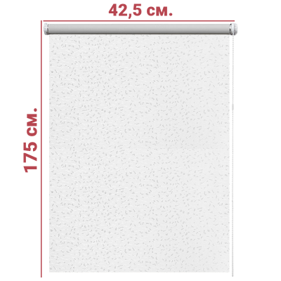 Ролл-штора Блэкаут Кристалл белый 42,5 Х 175 см. заказать в Луганске в интернет магазине Перестройка недорого