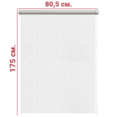 Ролл-штора Блэкаут Кристалл белый 80,5 Х 175 см. заказать в Луганске в интернет магазине Перестройка недорого