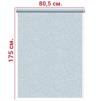 Ролл-штора Блэкаут Кристалл голубой 80,5 Х 175 см. заказать в Луганске в интернет магазине Перестройка недорого