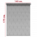 Ролл-штора Веер серый 140 Х 175 см. заказать в Луганске в интернет магазине Перестройка недорого