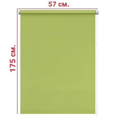 Ролл-штора Декор зеленый 57 Х 175 см. заказать в Луганске в интернет магазине Перестройка недорого