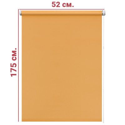 Ролл-штора Декор оранжевый 52 Х 175 см. заказать в Луганске в интернет магазине Перестройка недорого