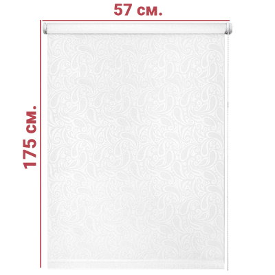 Ролл-штора Персия белый 57 Х 175 см. заказать в Луганске в интернет магазине Перестройка недорого