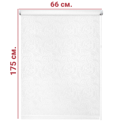 Ролл-штора Персия белый 66 Х 175 см. заказать в Луганске в интернет магазине Перестройка недорого
