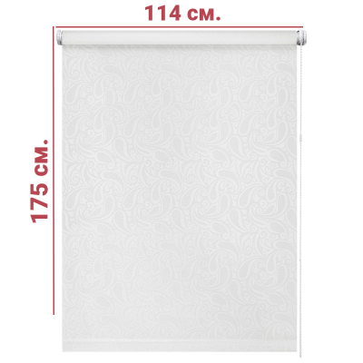 Ролл-штора Персия снежно-белый 114 Х 175 см. заказать в Луганске в интернет магазине Перестройка недорого