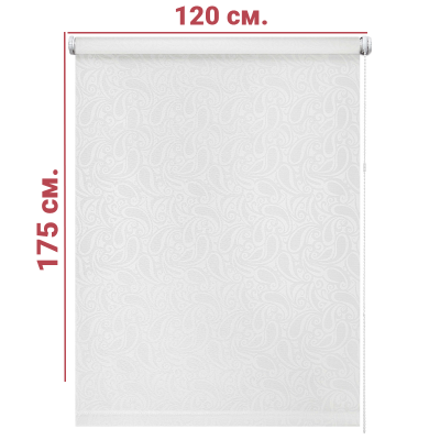 Ролл-штора Персия снежно-белый 120 Х 175 см. заказать в Луганске в интернет магазине Перестройка недорого