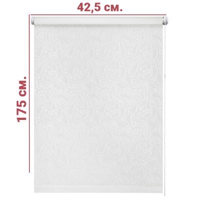 Ролл-штора Персия снежно-белый 42,5 Х 175 см. заказать в Луганске в интернет магазине Перестройка недорого