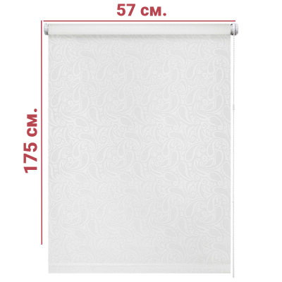Ролл-штора Персия снежно-белый 57 Х 175 см. заказать в Луганске в интернет магазине Перестройка недорого