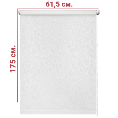 Ролл-штора Персия снежно-белый 61,5 Х 175 см. заказать в Луганске в интернет магазине Перестройка недорого
