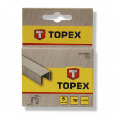 Скоба для степлера TOPEX Тип J53, 6 Х 11,3 Х 0,7 мм. 1000 шт.