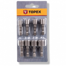 Набор бит TOPEX торцевые 1/4", 5-13 мм. 8 Шт./Упак.