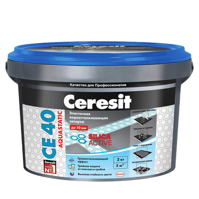Затирка эластичная водоотталкивающая серая СЕ-40/2 Ceresit 2 кг. заказать в Луганске в интернет магазине Перестройка недорого