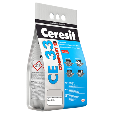 Затирка Ceresit белый СЕ-33/2  2 кг. заказать в Луганске в интернет магазине Перестройка недорого