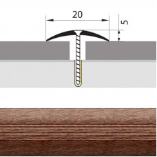 Порожек стык алюминиевый дуб канадский 20 мм. 1,8 м.