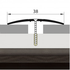 Порожек стык алюминиевый дуб гринвич 38 мм. 0,9 м.