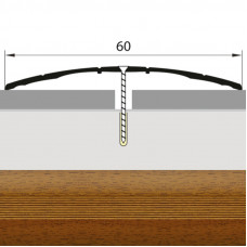 Порожек стык алюминиевый вишня широкий 60 мм. 0,9 м.