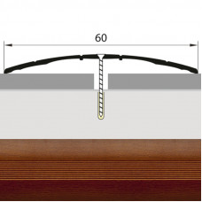Порожек стык алюминиевый вишня деревенская широкий 60 мм. 0,9 м.