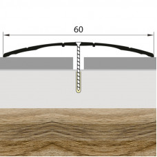 Порожек стык алюминиевый дуб камелия широкий 60 мм. 0,9 м.