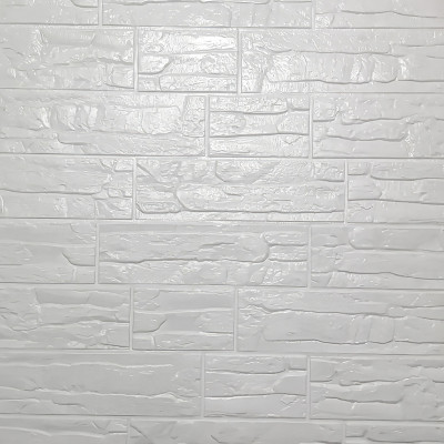 Самоклеящаяся 3D панель ДЕКОФИКС 551 70 Х 77 см. толщина 5 мм. кирпич модерн белый заказать в Луганске в интернет магазине Перестройка недорого
