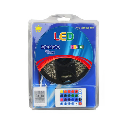 Лента светодиодная RGB smd 5050 5 м. комплект заказать в Луганске в интернет магазине Перестройка недорого