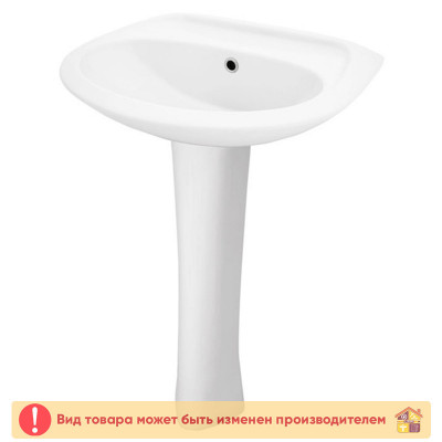Умывальник ЛИРА белый 55 см. заказать в Луганске в интернет магазине Перестройка недорого