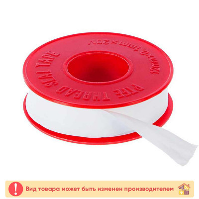 Фум лента белая 12 мм. 10 м. заказать в Луганске в интернет магазине Перестройка недорого