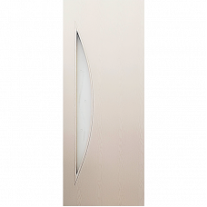 Дверь ЛУНА с фьюзингом Дуб беленый (стекло) 2000 Х 600 мм.
