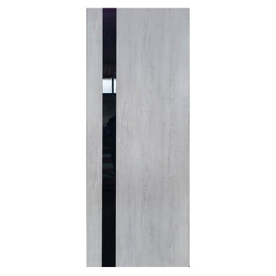 Дверь царговая Модель 45 Санторини + черное стекло Экошпон 2000 Х 800  мм. заказать в Луганске в интернет магазине Перестройка недорого