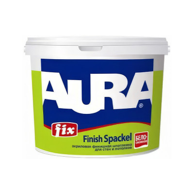 Шпаклевка финишная AURA Fix Finish Spackel 8 кг. для стен и потолков заказать в Луганске в интернет магазине Перестройка недорого