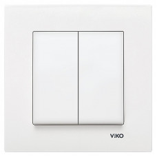 Выключатель KARRE VIKO 2 клавишный белый