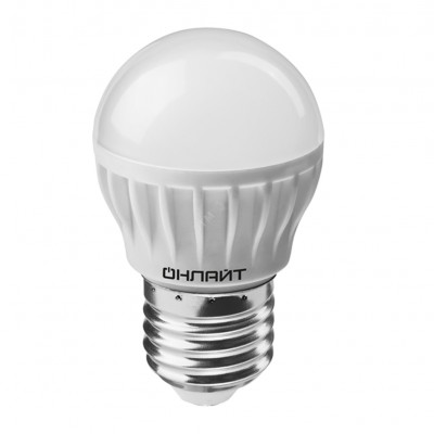 Лампа ОНЛАЙТ LED G45 6W 4K E27 заказать в Луганске в интернет магазине Перестройка недорого