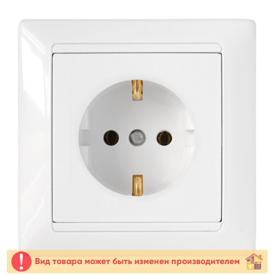 Розетка 1-я б/з VISAGE белый заказать в Луганске в интернет магазине Перестройка недорого