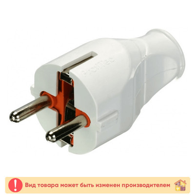 Вилка прямая с/з белая 16А 250В Smartbuy заказать в Луганске в интернет магазине Перестройка недорого