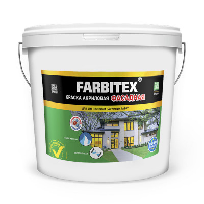 Краска акриловая FARBITEX фасадная 25 кг. заказать в Луганске в интернет магазине Перестройка недорого