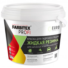 Краска акрил для гидроизоляции Жидкая резина черный 1 кг. FARBITEX PROFI