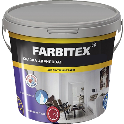 Краска акриловая FARBITEX для потолка 1.1 кг. заказать в Луганске в интернет магазине Перестройка недорого
