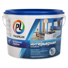 Краска ВД PROFILUX PL-10L латексная интерьерная влажная уборка 14 кг.