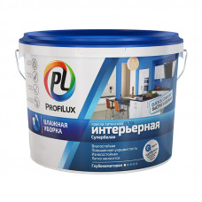 Краска ВД PROFILUX PL-10L латексная интерьерная влажная уборка 3 кг.