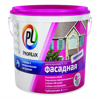 Краска ВД PROFILUX PL-112A фасадная влагостойкая 1,4 кг. заказать в Луганске в интернет магазине Перестройка недорого