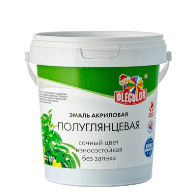 Эмаль акрил OLECOLOR для радиаторов Белая полуглянцевая 0.5 кг. заказать в Луганске в интернет магазине Перестройка недорого