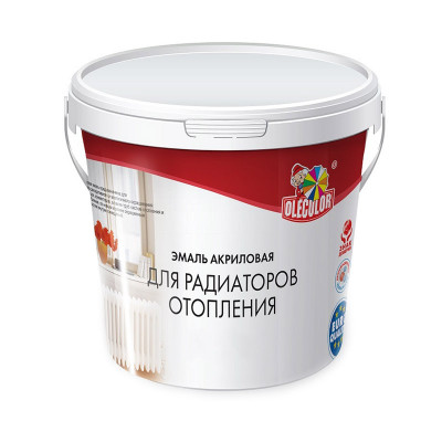 Эмаль акрил OLECOLOR для радиаторов Белая полуглянцевая 0.5 кг. заказать в Луганске в интернет магазине Перестройка недорого