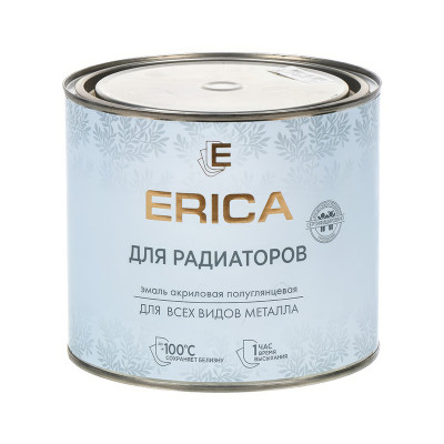 Эмаль акриловая для радиаторов ERICA белая 1,8 кг. заказать в Луганске в интернет магазине Перестройка недорого