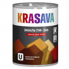 Эмаль ПФ-266 для пола "желто-коричневый" Krasava 2,8 кг.
