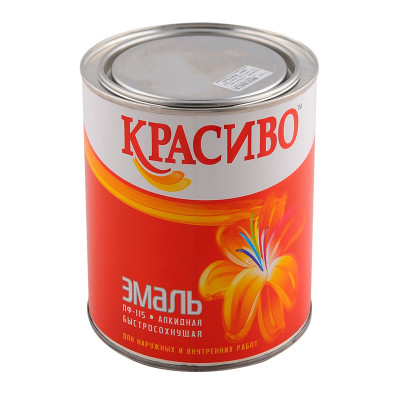Эмаль ПФ-115 КРАСИВО Вишня 0,8 кг. заказать в Луганске в интернет магазине Перестройка недорого