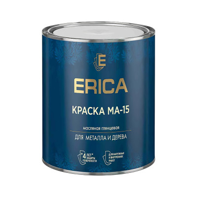 Краска алкидная глянцевая МА-15 ERICA Черная 0,8 кг. заказать в Луганске в интернет магазине Перестройка недорого