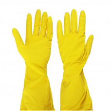 Перчатки резиновые L  желтые пара