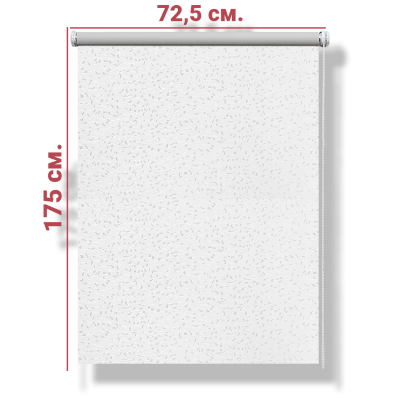 Ролл-штора Блэкаут Кристалл белый 72,5 Х 175 см. заказать в Луганске в интернет магазине Перестройка недорого