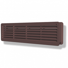 Решетка вентиляции дверная двойная 450 Х 131 мм. коричневая