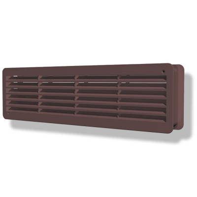 Решетка вентиляции дверная двойная 450 Х 131 мм. коричневая заказать в Луганске в интернет магазине Перестройка недорого