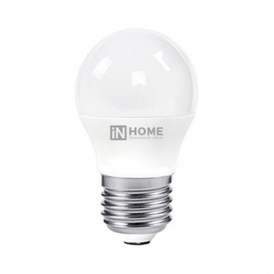 Лампа IN HOME LED ШАР 6W-E27 4000К 480 Лм. заказать в Луганске в интернет магазине Перестройка недорого